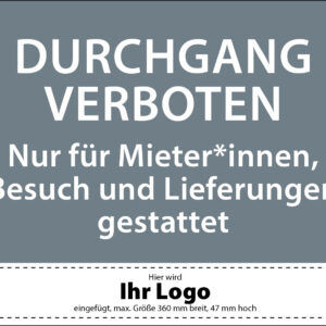Verbotsschild »Durchgang verboten«