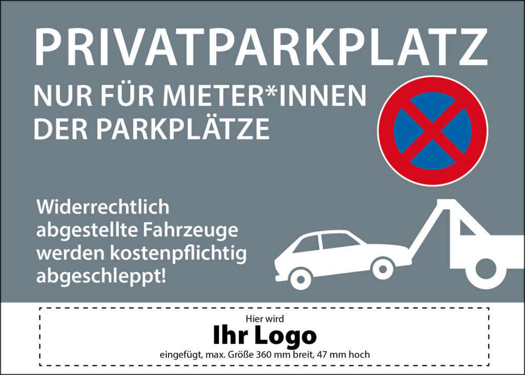 Verbotsschild »Privatparkplatz«