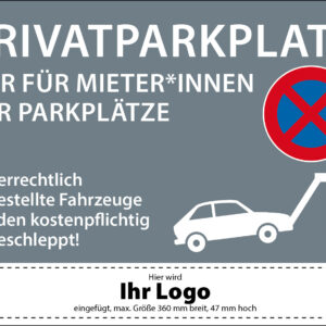 Verbotsschild »Privatparkplatz«